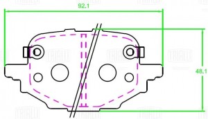 Колодки торм. для а/м Changan UNI-V (22-) диск. зад. (керам.) (PF 2345CR) PRO PF 2345CR TRIALLI