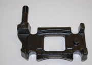 Опорная пластина рессоры левая с крепление под амортизатор; A 92 / B 148 / □ 66  0503222090 BPW