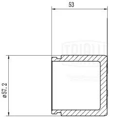 Поршень суппорта Mazda 6 (07-) перед. d=57мм (RCF 012117P) RCF012117P TRIALLI