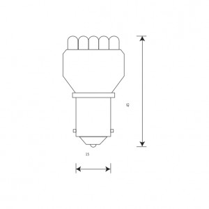 Автолампа Св.диод А 12-21-24-WHITE S25 BA15S 12T25-W\24LED MAYAK