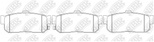 Колодки тормозные NISSAN ALMERA 95-/MAXIMA 95-/PRIMERA 90-98/SUNNY 87-95 задние  PN2224 NIBK