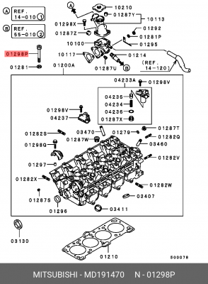 Болт крепления гбц MD191470 MD191470 MITSUBISHI