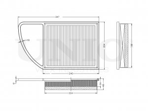 Фильтр воздушный FLT-10051 UNIO