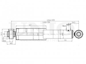 Амортизатор газовый задней подвески SAB-10588 UNIO