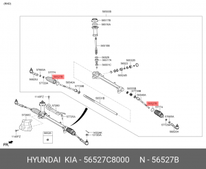 ХОМУТ ПЫЛЬНИКА РУЛЕВОЙ РЕЙКИ АЛЮМИНИВЫЙ 56527-C8000 56527C8000 HYUNDAI KIA