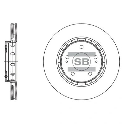Диск тормозной передний MITSUBISHI OUTLANDER I-III SD4329 SD4329 SANGSIN