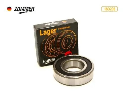 Подшипник 180206 муфты подвесной ГАЗель 180206 ZOMMER