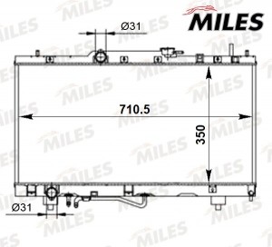 Радиатор (паяный) TOYOTA CARINA AT210 ACRB290 ACRB290 MILES
