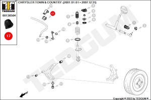 ПОДУШКА СТАБИЛИЗАТОРА - РЕЗИНА 00136504 TEDGUM