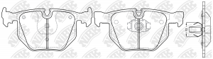 Колодки тормозные BMW X5(E70) 07- задние (4шт.) NIBK PN0228 NIBK