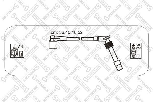 к-кт проводов!\ Opel Astra/Corsa/Vectra 1.2-1.6 93> 10-38460-SX STELLOX