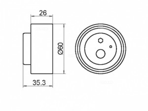 Ролик ГРМ KIA Carnival (2.5) натяжителя правый GMB GT20160 GMB
