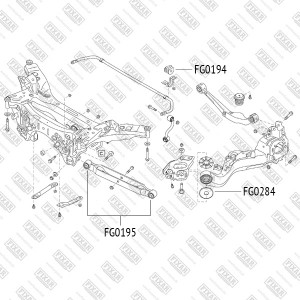 Сайлентблок заднего рычага NISSAN X-Trail 07- FG0284 FG0284 FIXAR