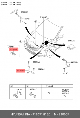 918671H120 WIRING ASSY-T/M GND 918671H120 HYUNDAI KIA