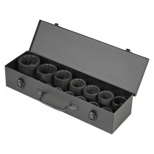 Набор головок ударных 3/4 DR L=56мм, 12гр. 17пр. (19-55мм) металл.кейс (ATAS827) ATAS827 AIRLINE