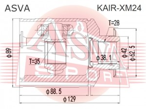 ШРУС ВНУТРЕННИЙ ПРАВЫЙ HYUNDAI/KIA KAIRXM24 KAIRXM24 ASVA