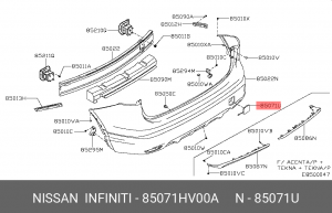 заглушка буксировочной петли!\ Nissan Qashqai J11E 85071-HV00A NISSAN