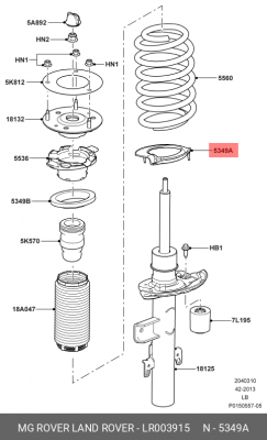 ИЗОЛЯТОРPAD - ANTI-SQUEAK LR003915 LR003915 LAND ROVER