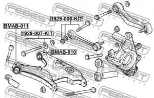 Болт с эксцентрицом ремкомплект 1929-007-KIT 1929-007-KIT FEBEST