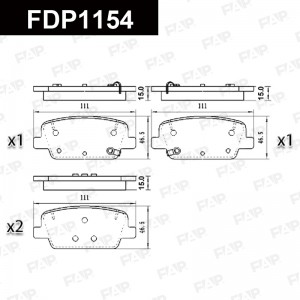 Тормозные колодки дисковые смесь CERAMIC FDP1154 FDP1154 FAP