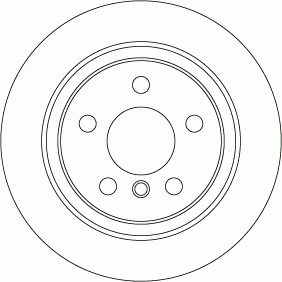Диск тормозной BMW X1 (F48) (14-) задний (1шт.) TRW DF6756 TRW