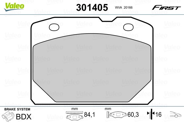 Колодки тормозные ВАЗ-2101 передние (4шт.) VALEO 301405 VALEO PHC