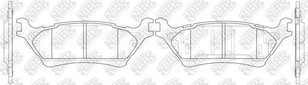 Колодки тормозные FORD F150 задние (4шт.) NIBK PN0710 NIBK