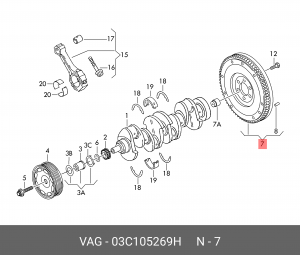 МАХОВИК / SCHWUNGRAD VAG 03C 105 269 H VAG