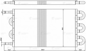 Радиатор масл. доп. АКПП для а/м с двиг. 1.8L-2.5L универсальный LOC3114 LOC 3114 LUZAR