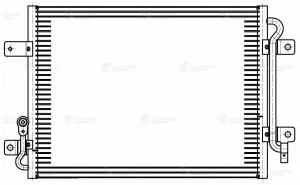 Радиатор кондиц. для ам Fiat Albea (02-) 1.4i (LRAC 1662) LRAC 1662 LUZAR