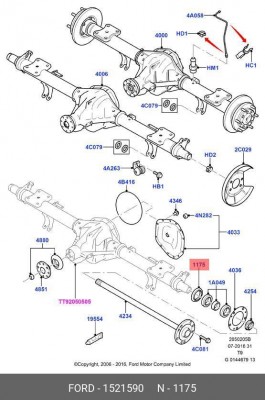 Сальник FORD Transit (00-07) хвостовика РЗМ OE 1 521 590 FORD
