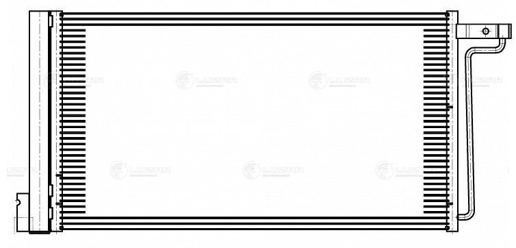 Радиатор кондиц. для ам Ford Focus III (14-) 1.6i,2.0i (LRAC 1075) LRAC 1075 LUZAR