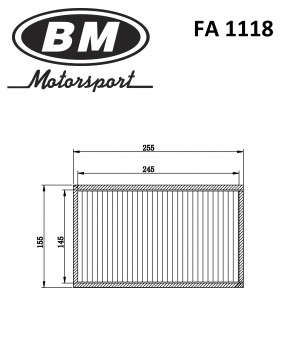 Фильтр воздушный  FA1118 FA1118 BM MOTORSPORT