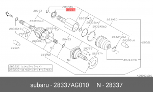 КОЛЬЦО СТОПОРНОЕ СУБАРУ 28337AG010 SUBARU