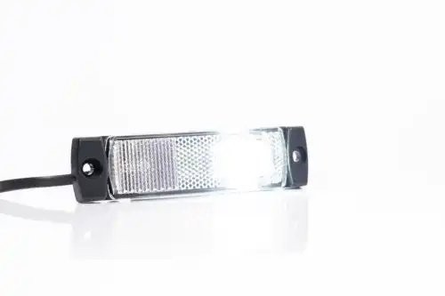 фонарь габаритный! белый прямоуг. LED 130x32 с проводом 0.5м\ FT018BLED FRISTOM
