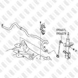 Тяга стабилизатора передняя левая NISSAN Qashqai/X-Trail/Murano 07-RENAULT Koleo FP0607L FIXAR