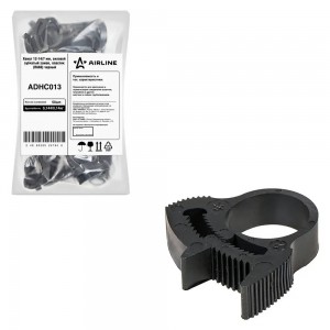 Хомут на патрубки AIRLINE силовой 12-14 мм (пластик, зубчатый замок, черный) ADHC013 AIRLINE