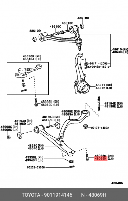 БОЛТ 90119-14146 90119-14146 TOYOTA