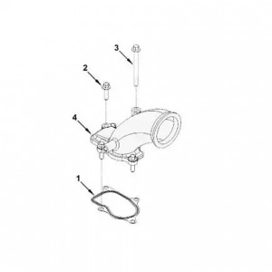 Прокладка выпускного патрубка турбины КАМАЗ Камминз ISBe (4 отверстия) (4896254) 0108 HAFFEN