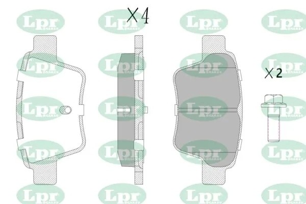 Комплект тормозных колодок 05P1278 05P1278 LPR