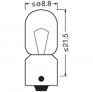 Лампа 24V T4W BA9s OSRAM 3930 OSRAM