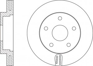 Диск тормозной NISSAN Bassara 99-00 RN1584 RN1584 NIBK