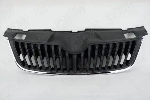 Решетка радиатора Skoda Fabia 2 5J 2010-2014, под накладку OEM3012 OEMPARTS