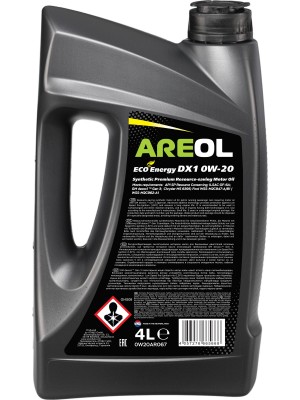 AREOL ECO Energy DX1 0W20 (4L) масло моторное! синтAPI SQ RC, ILSAC GF-7A, GM De 0W20AR067 AREOL