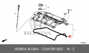 Прокладка клапанной крышки 123415R1003 123415R1003 HONDA