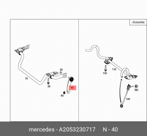 Стойка стабилизатора MERCEDES E (W212) (14-) переднего левая OE A2053230717 MERCEDES BENZ