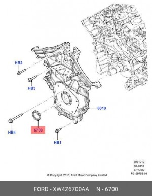 прокладка ДВС! сальник к/в\ Ford Explorer XW4Z-6700-AA FORD