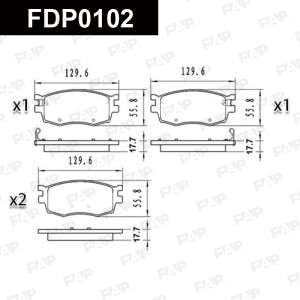 Тормозные колодки дисковые смесь CERAMIC FDP0102 FDP0102 FAP