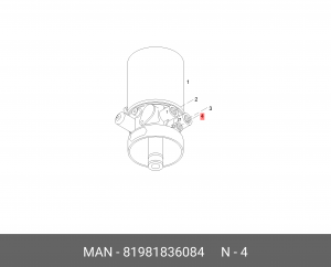 Штуцер трубки угловой NG8-D8x1 ! (лр) VOSS230 L24/33 DAF,MAN F2000MAN 81981836084 MAN