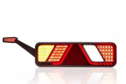 фонарь задний! LED 24В, с отр., лев., с рожком, 6-функц., с провод. 2.5м\ FT700146LLED FRISTOM